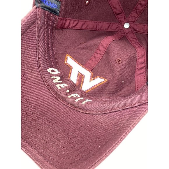Virginia Tech Hokies Maroon 7 1/8- 7 5/8 Cap Hat Flex-Fit Stretch NCAA VT - Picture 7 of 8